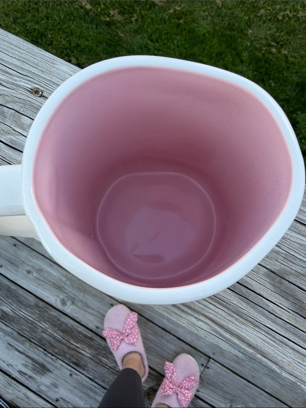 Rae Dunn Wizard of Oz Glinda The Good Witch Pink-Accent Ceramic Mug